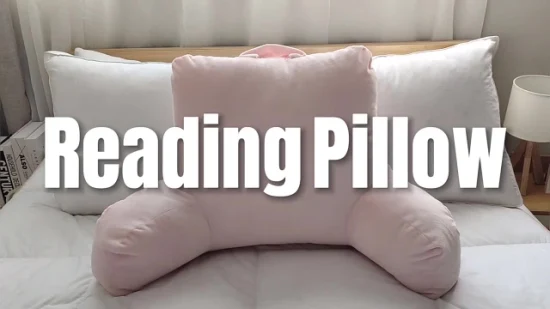 Lesekissen, Bettkeil, großes Rückenlehnen-Loungekissen für Erwachsene mit Armlehnen, Rückenstütze zum Sitzen im Bett, Couch